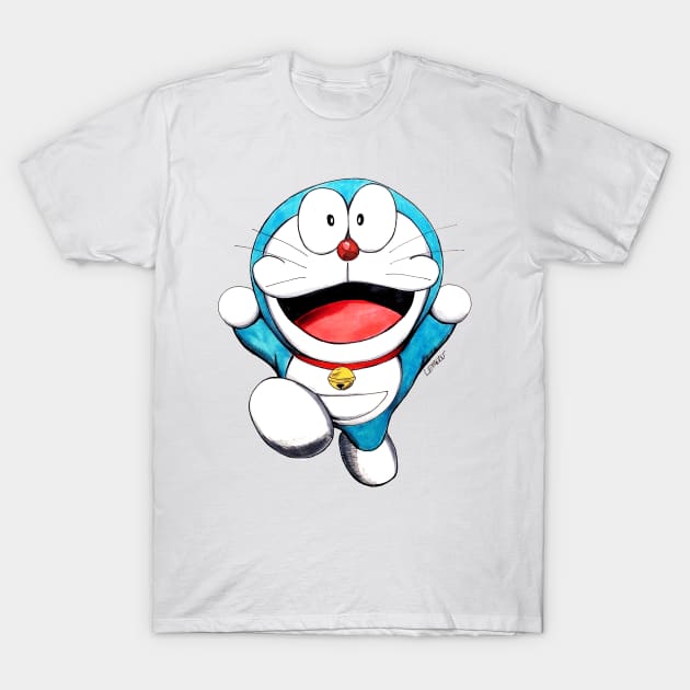 doraemon the cat from the future T-Shirt by jorge_lebeau